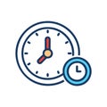 Elegant Clock with Thermometer Design Icon