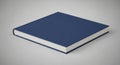 Elegant closed blue hardcover book on plain background Royalty Free Stock Photo
