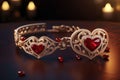 Elegant and Cly Valentines Day Jewelry Gift Royalty Free Stock Photo