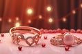 Elegant and Cly Valentines Day Jewelry Gift Royalty Free Stock Photo