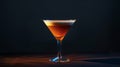 Elegant Cocktail Glass Illuminated in Moody Ambience Royalty Free Stock Photo