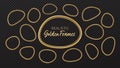 Elegant Collection of Realistic Gold Oval Frames, Illustration for Decorative and Graphic Design Projects Royalty Free Stock Photo