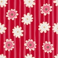 Elegant and colorful abstract flower design in a seamless pattern Royalty Free Stock Photo