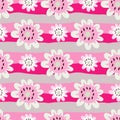 Elegant and colorful abstract flower design in a seamless pattern Royalty Free Stock Photo