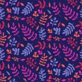 Elegant colorful natural floral seamless vecor pattern