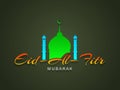 Elegant colorful text design of Eid Al Fitr mubarak.