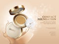 Elegant compact foundation ads