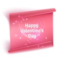 Elegant composition for Valentine`s Day. paper frame, red hearts in neon on white background. Valentine day concept, design. Flat