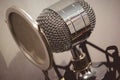 Elegant condenser microphone Royalty Free Stock Photo