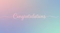 Elegant Congratulations Script Text with Soft Gradient Background Royalty Free Stock Photo