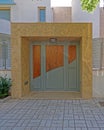 Elegant contemporary entrance modern wood and metal door