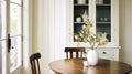 Elegant cottage dining room decor and interior design, country furniture and home decor, English countryside house style Royalty Free Stock Photo