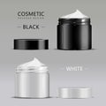 Elegant cream container set Royalty Free Stock Photo
