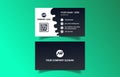 Elegant creative business card templates design white and black Royalty Free Stock Photo