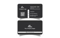 Elegant creative business card templates design white and black Royalty Free Stock Photo