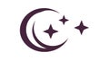 Elegant Crescent Moon Stars Celestial Dream Icon, vector design Generative AI Royalty Free Stock Photo