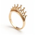 Elegant Crown Design Gold Ring - Inspired By Oliver Wetter