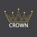 Elegant crown premium symbol.