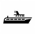 Elegant Cruise Ship Icon In Rupert Vandervell\'s Precisionist Style