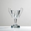 Elegant crystal trophy on a white isolated background Royalty Free Stock Photo