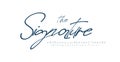 Elegant cursive script, stylish handwritten font, smooth flowing letters for branding, personal signatures, wedding