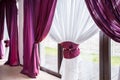 Elegant curtain and drapes Royalty Free Stock Photo