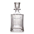 Elegant cut crystal glass decanter. Royalty Free Stock Photo