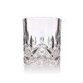 Elegant cut crystal high ball glass for drinking liquor. Royalty Free Stock Photo