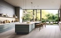 Elegant 3D Render: Beautifully Designed Kitchen