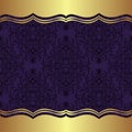 Elegant damask Background with golden Borders