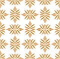 Seamless Arabesque Floral Pattern. Art Deco Style Background. Vector Abstract Flower Texture. Royalty Free Stock Photo