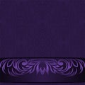 Elegant damask violet Background with ornamental Border - Invitation Design