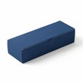 Elegant dark blue rectangular gift box with lid Royalty Free Stock Photo