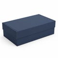 Elegant dark blue rectangular storage box Royalty Free Stock Photo