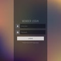 Elegant dark login UI template design