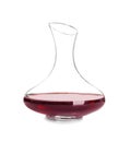 Elegant decanter with red wine