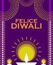 Happy Diwali, greeting card, festival of lights, India, italian.