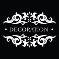 Elegant decoration element with floral pattern for invitations, greeting cards etc Royalty Free Stock Photo