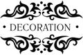 Elegant decoration element with floral pattern for invitations, greeting cards etc Royalty Free Stock Photo