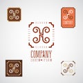Elegant decorative logo for food, cafe, restaurant, confectioner
