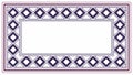 Elegant Decorative Rectangular Border Frame with Diamonds, vector design Generative AI Royalty Free Stock Photo