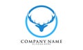 Elegant deer head vector logo Royalty Free Stock Photo