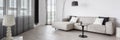Elegant designed living room, panorama Royalty Free Stock Photo