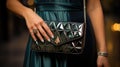 Elegant Designer Handbag with Gold Detail Fashion Accessory GenerativeAI