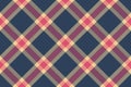 Elegant diagonal plaid pattern in muted pink, beige, and deep blue. Perfect for textile design, website backgrounds, or packaging Royalty Free Stock Photo