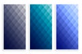 Elegant diamond pattern geometric banners set design