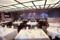 An elegant dining hall in cruise ship Royalty Free Stock Photo