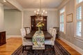 Elegant diningroom with beautiful furnishings Royalty Free Stock Photo