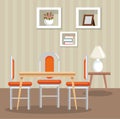 Elegant dinning room scene