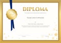 Elegant diploma certificate template for completion